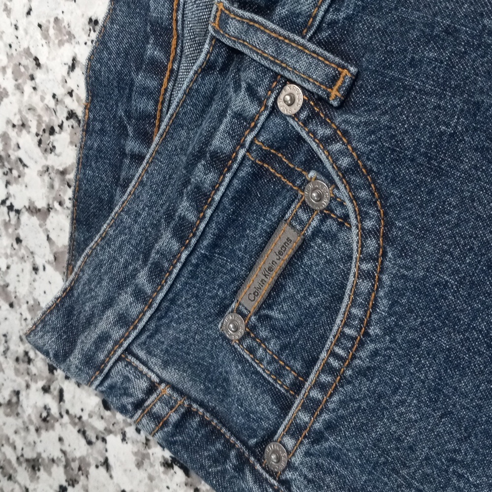 Calvin Klein Blue Flare & Wide Leg Jeans - Picture 6 of 14